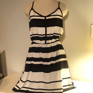 Striped Black & White Dress